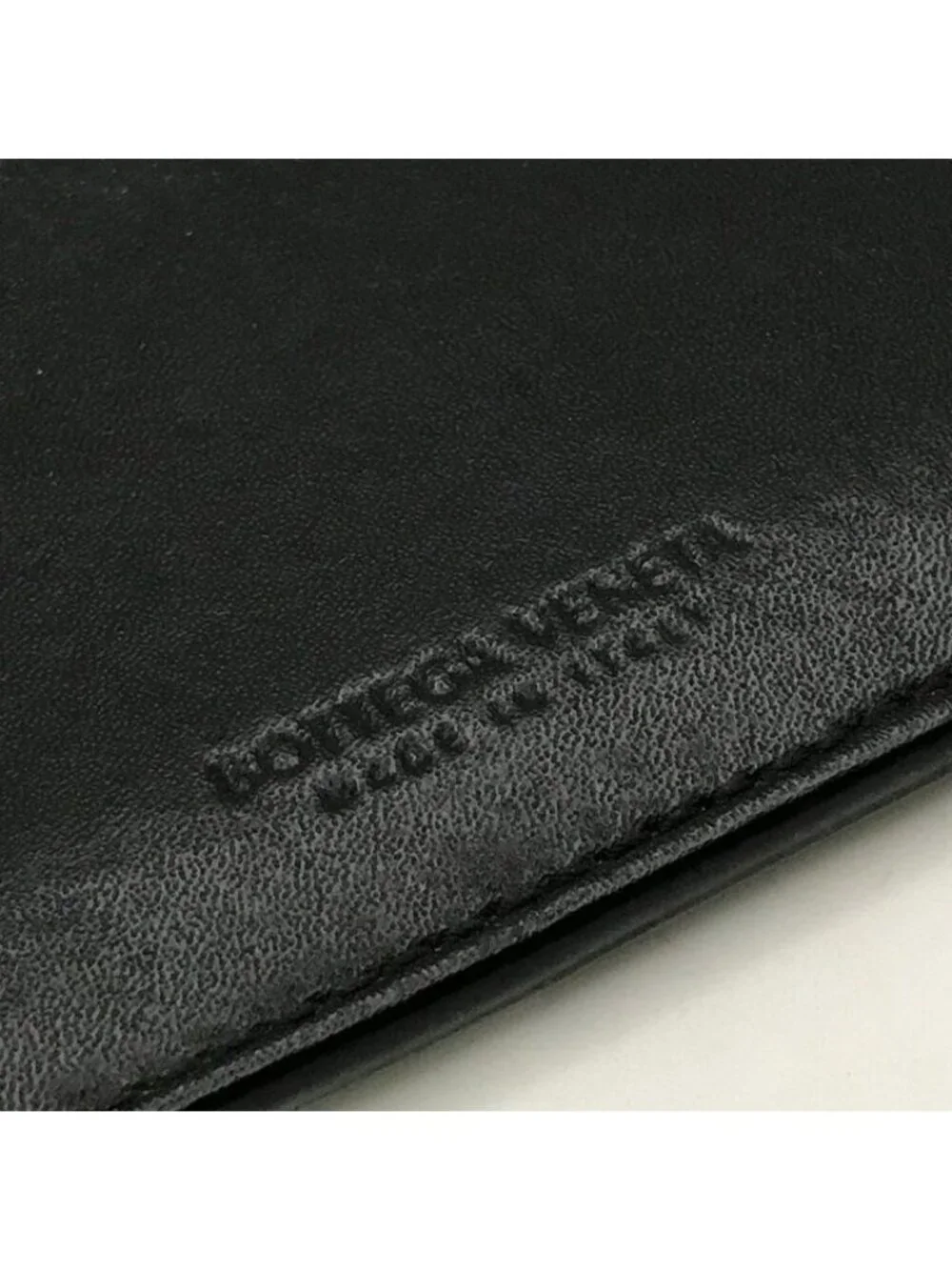 Bottega Veneta Intrecciato Leather Card Case Wallet Black